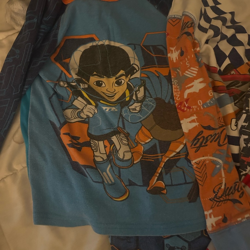 Kids Cartoon Graphic Long Sleeve Shirt